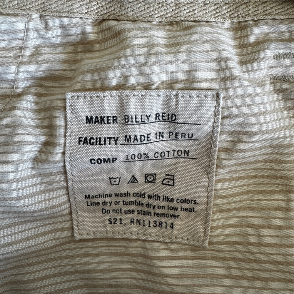 Billy Reid Khaki Flat Front Shorts Size 33 - Picture 4 of 4